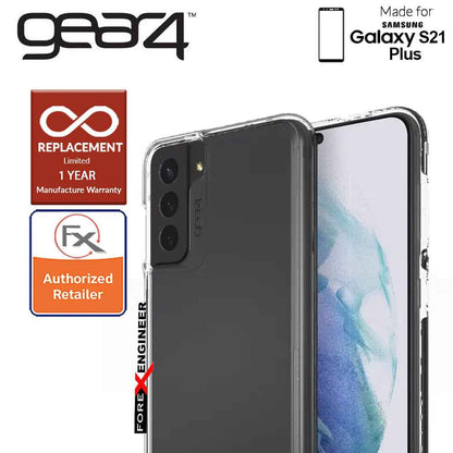 Gear4 Crystal Palace for Samsung Galaxy S21 Plus - D3O Material Technology - Drop Resistant Up to 4 meters - Clear (Barcode : 840056108592 )