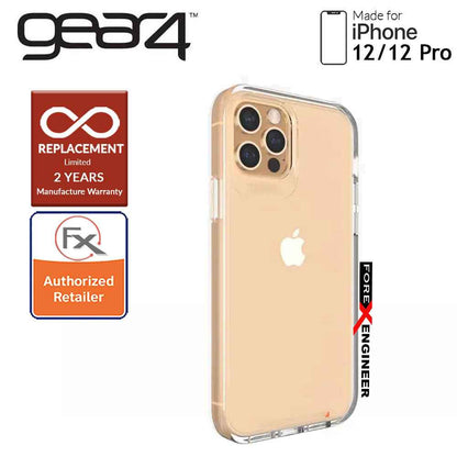 Gear4 Crystal Palace for iPhone 12 - 12 Pro  5G 6.1" - D3O Material Technology - Drop Resistant Up to 4 meters (Clear) (Barcode : 840056127999 )