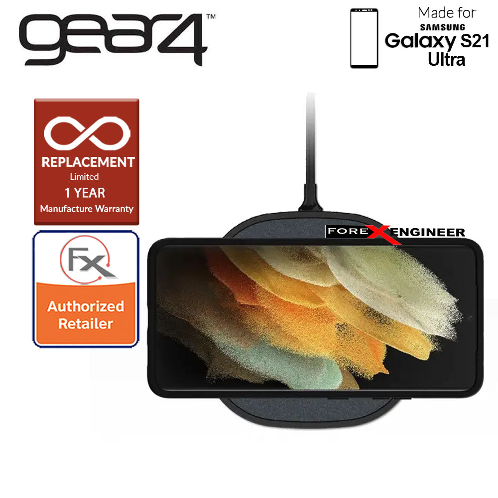 Gear4 Denali for Samsung Galaxy S21 Ultra- D3O Material Technology - Drop Resistant Up to 4 meters - Black (Barcode : 840056108547 )