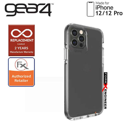 Gear4 Piccadilly for iPhone 12 - 12 Pro  5G 6.1" - D3O Material Technology - Drop Resistant Up to 4 meters (Black) (Barcode : 840056128019 )