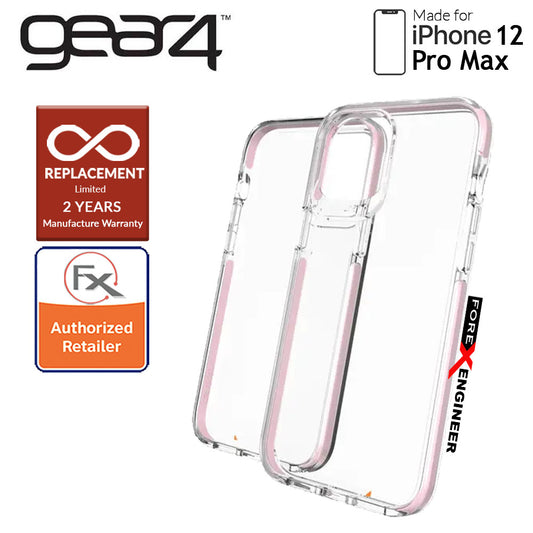 Gear4 Piccadilly for iPhone 12 Pro Max 5G 6.7" - D3O Material Technology - Drop Resistant Up to 4 meters (Rose Gold) (Barcode : 840056129276 )