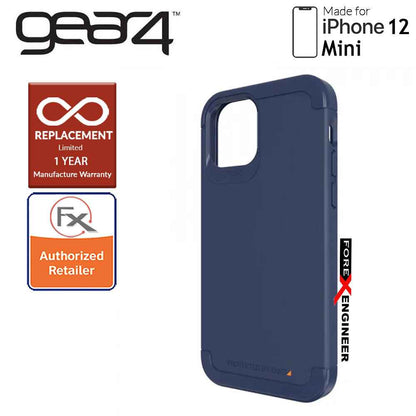 Gear4 Wembley Palette for iPhone 12 Mini 5G 5.4" - D3O Material Technology - Drop Resistant Up to 4 meters - Navy Blue (Barcode : 840056127852 )