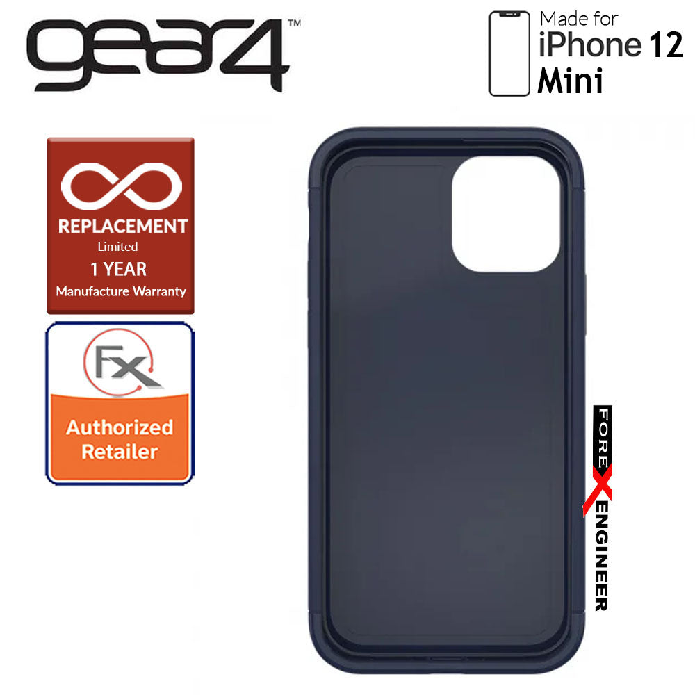 Gear4 Wembley Palette for iPhone 12 Mini 5G 5.4" - D3O Material Technology - Drop Resistant Up to 4 meters - Navy Blue (Barcode : 840056127852 )