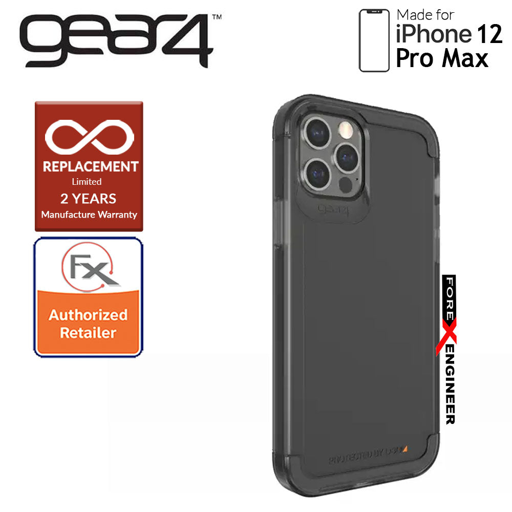 Gear4 Wembley Palette for iPhone 12 Pro Max 5G 6.7" - D3O Material Technology & Drop Resistant Up to 4 meters - Smoke (Barcode : 840056128170 )