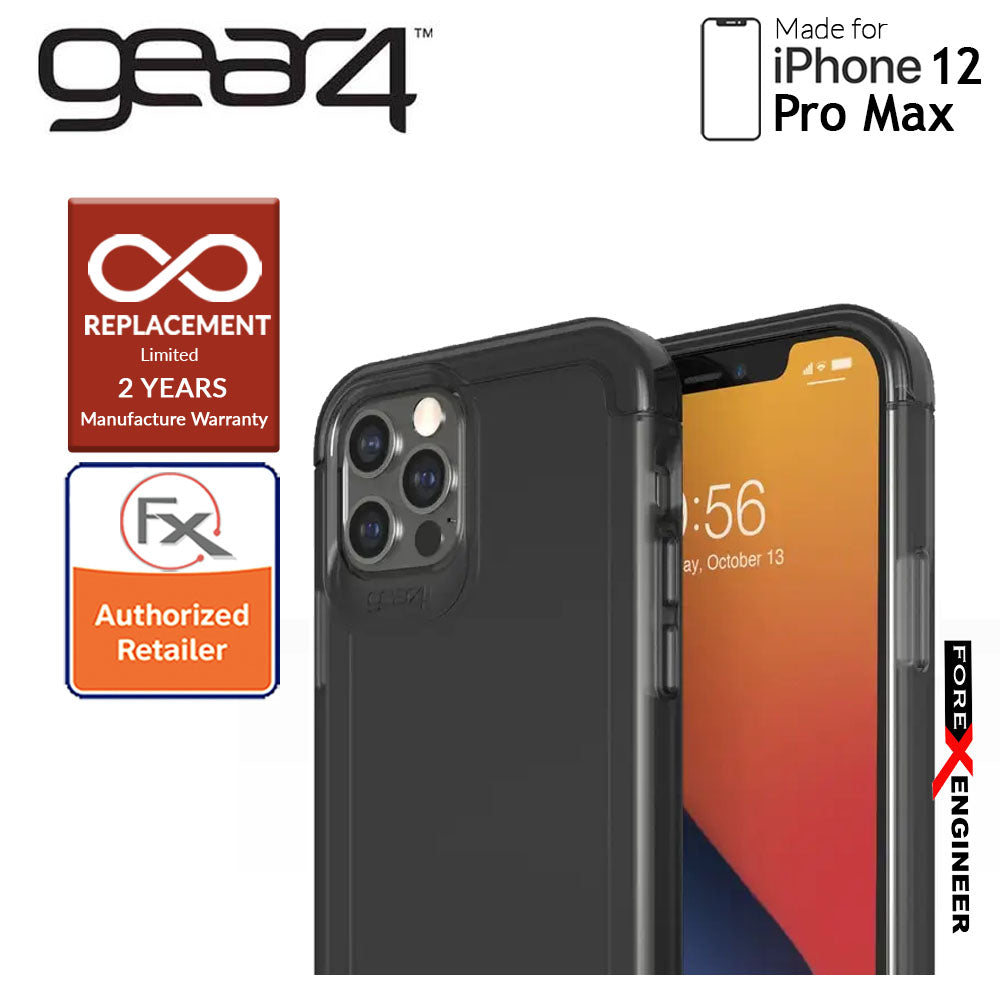 Gear4 Wembley Palette for iPhone 12 Pro Max 5G 6.7" - D3O Material Technology & Drop Resistant Up to 4 meters - Smoke (Barcode : 840056128170 )