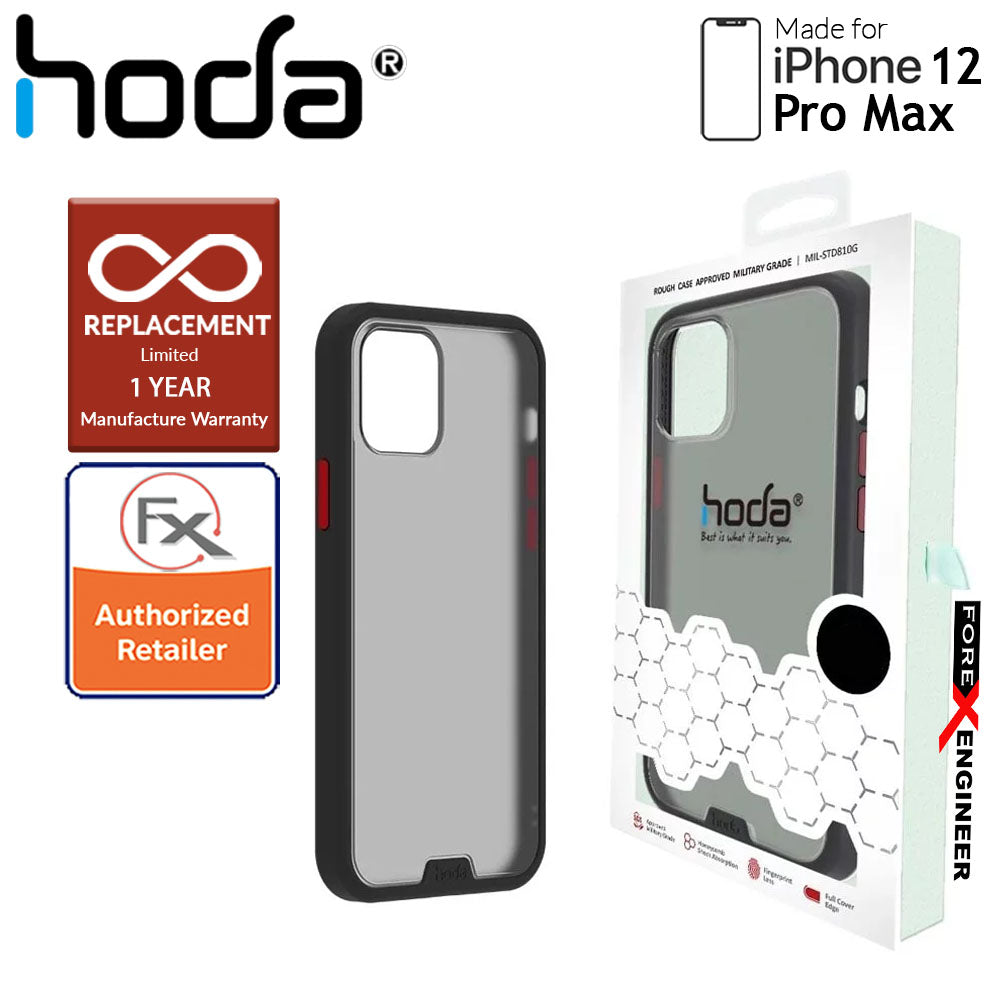 HODA ROUGH Military Case for iPhone 12 Pro Max 5G 6.7" - Military Drop Protection - Black Color ( Barcode: 4713381518298 )