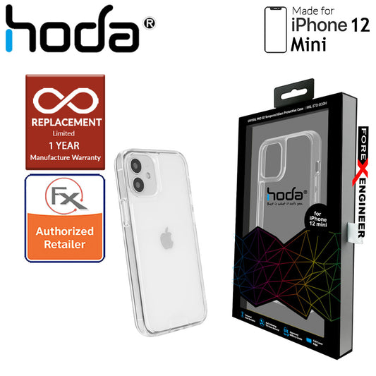 Hoda Crystal Pro Glass Case Military Standard for iPhone 12 Mini 5G 5.4" - Clear (Barcode: 4713381518359 )