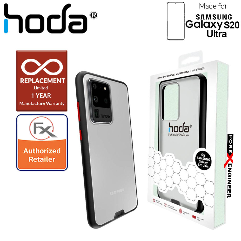 Hoda Rough Military Case for Samsung Galaxy S20 Ultra 6.9" - Military Drop Protection ( Black ) ( Barcode: 4713381516133 )