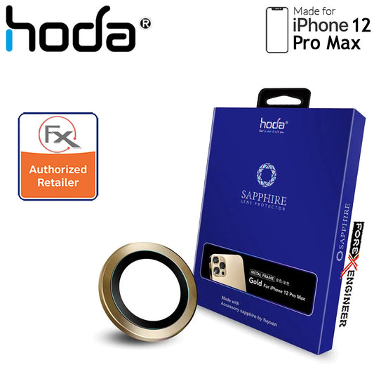 [RACKV2_CLEARANCE] Hoda Sapphire Lens Protector for iPhone 12 Pro Max - 3 pcs - Gold (Barcode : 4713381519806 )