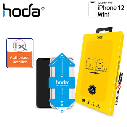 [RACKV2_CLEARANCE] Hoda Tempered Glass for iPhone 12 Mini 5.4 inch - 2.5D 0.33mm Full Coverage Tempered Glass  with Helper - Clear (Barcode : 4713381518991 )
