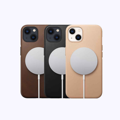 Nomad Modern Leather Rugged Case for iPhone 13 Pro Max 6.7" 5G - MagSafe Compatible - Rustic Brown (Barcode: 856500010595 )