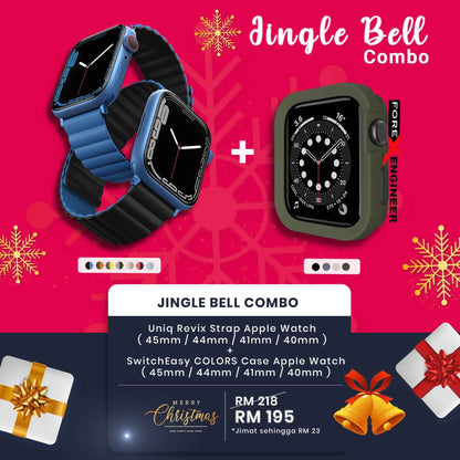 [Jingle Bell COMBO] UNIQ Revix Strap + SwitchEasy Colors Case Apple Watch ( 45mm - 44mm - 41mm - 40mm )