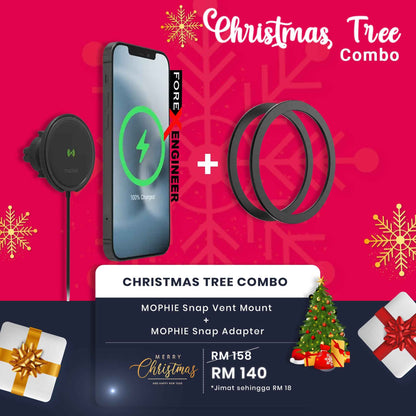 [Christmas Tree COMBO] Mophie Snap Vent Mount + Mophie Snap Adapter (Barcode: 840056140066 + 840056140684 )