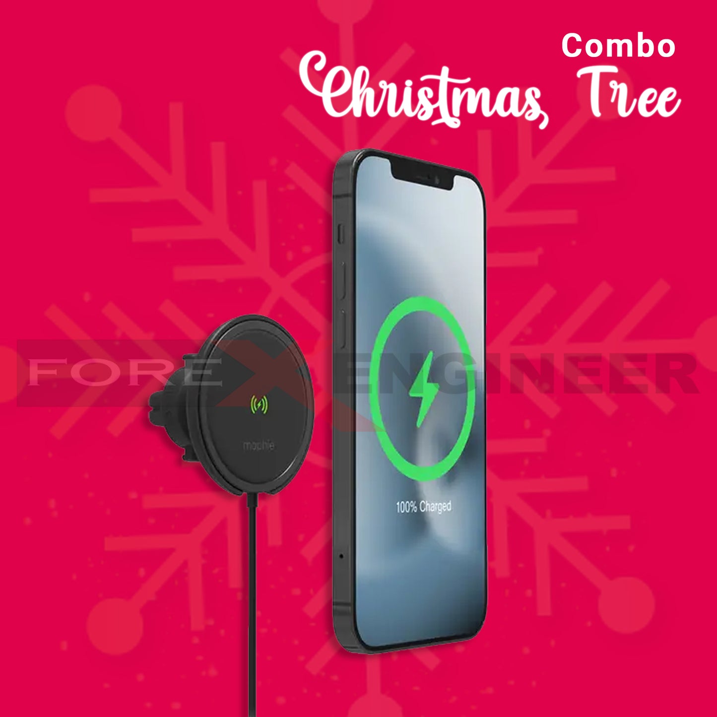 [Christmas Tree COMBO] Mophie Snap Vent Mount + Mophie Snap Adapter (Barcode: 840056140066 + 840056140684 )