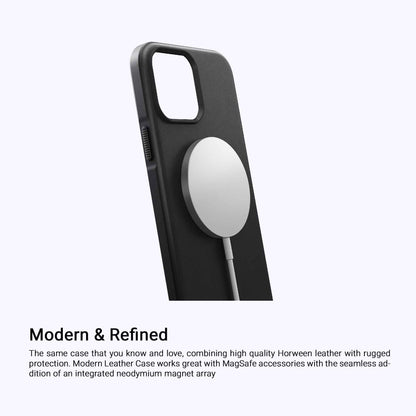 [ONLINE EXCLUSIVE] Nomad Modern Leather Rugged Case for iPhone 13 6.1" 5G - MagSafe Compatible - Rustic Brown (Barcode: 856500010564 )