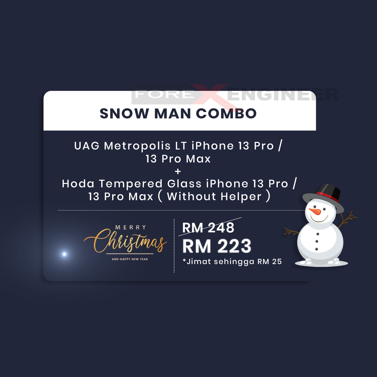 [Snow Man COMBO] UAG Metropolis LT iPhone 13 Pro - 13 Pro Max + Hoda Tempered Glass Clear iPhone 13 - 13 Pro Max (Without Helper) Barcode: 810070363444+810070364168+4711103541661+4711103541654