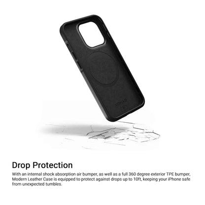 Nomad Modern Leather Rugged Case for iPhone 13 Pro Max 6.7" 5G - MagSafe Compatible - Rustic Brown (Barcode: 856500010595 )