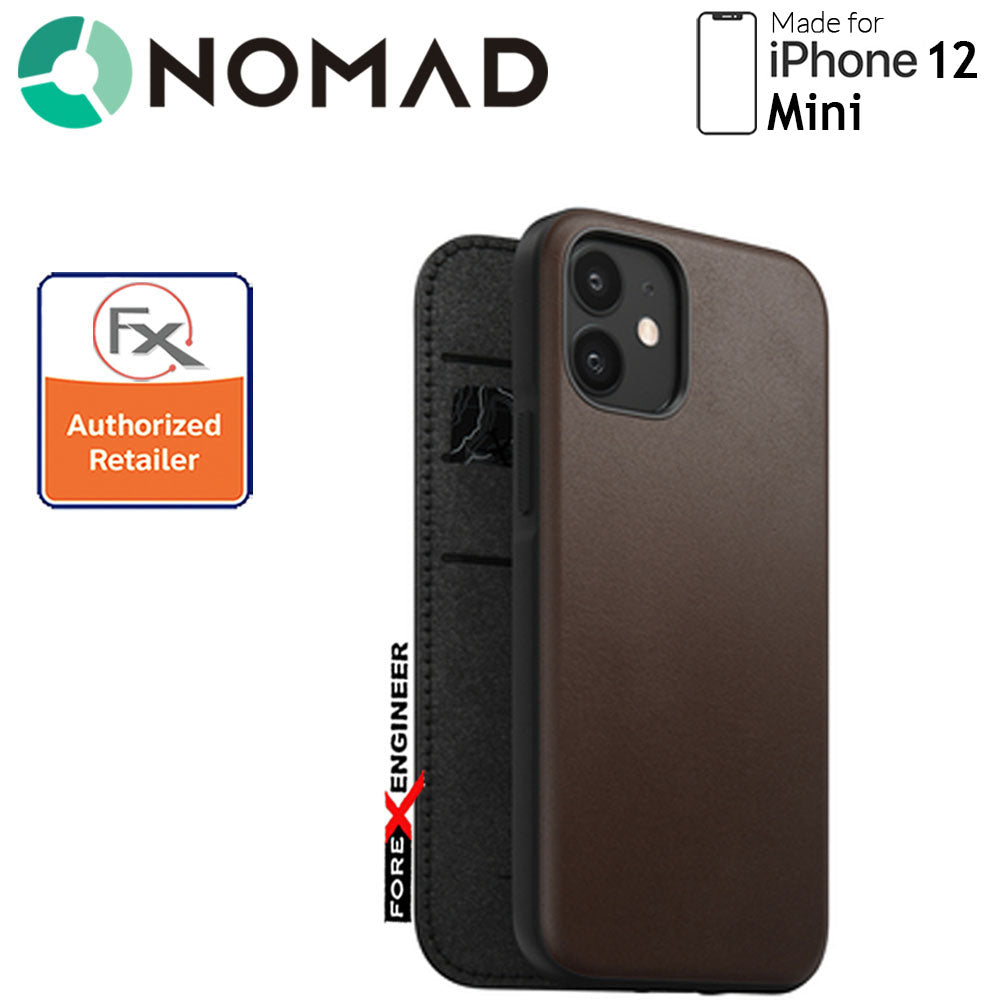 Nomad Rugged Folio Case for iPhone 12 Mini 5G 5.4" - Rustic Brown ( Barcode : 856504015558)