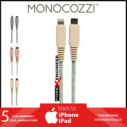 Monocozzi Motif Braided USB-C to Lightning Cable ( 100cm ) - Green (Barcode: 4895199105348 )
