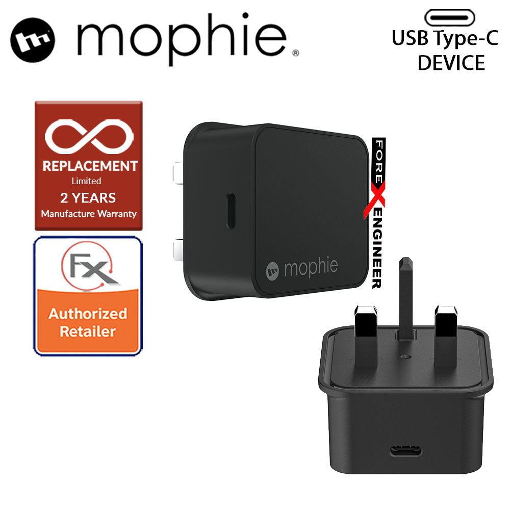 [RACKV2_CLEARANCE] Mophie Wall Adapter USB-C PD 18W - Black (Barcode : 848467093902 )