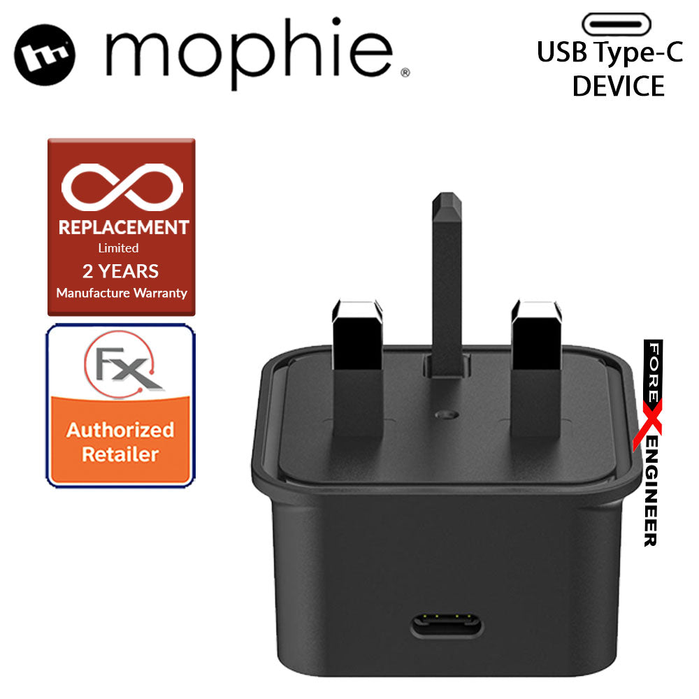 [RACKV2_CLEARANCE] Mophie Wall Adapter USB-C PD 18W - Black (Barcode : 848467093902 )