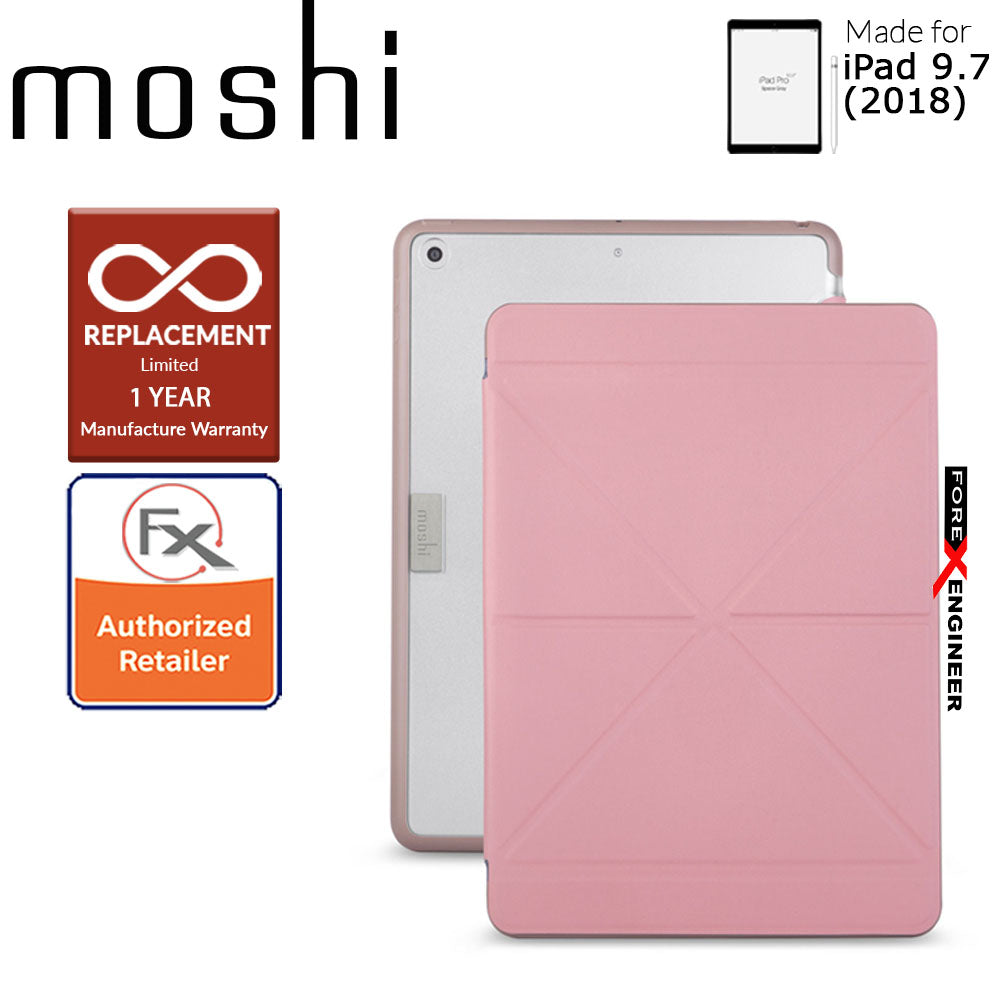 Moshi VersaCover with Folding Cover for iPad 9.7" - 9.7 inch (2017 5th Gen & 2018 6th Gen) - Pink Color ( Barcode : 4713057251979 )