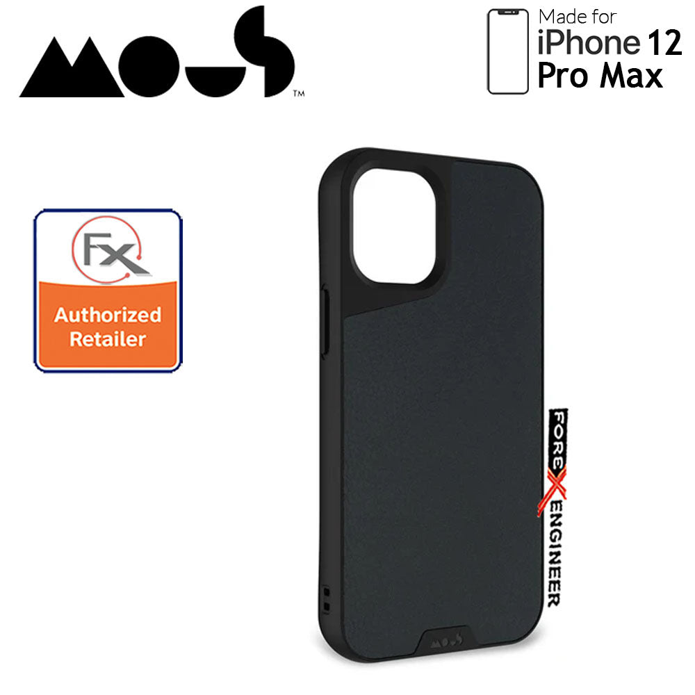 Mous Limitless 3.0 for iPhone 12 Pro Max 5G 6.7" - Air Shock High Impact Material Case -  Black Leather (Barcode : 5060624483943 )