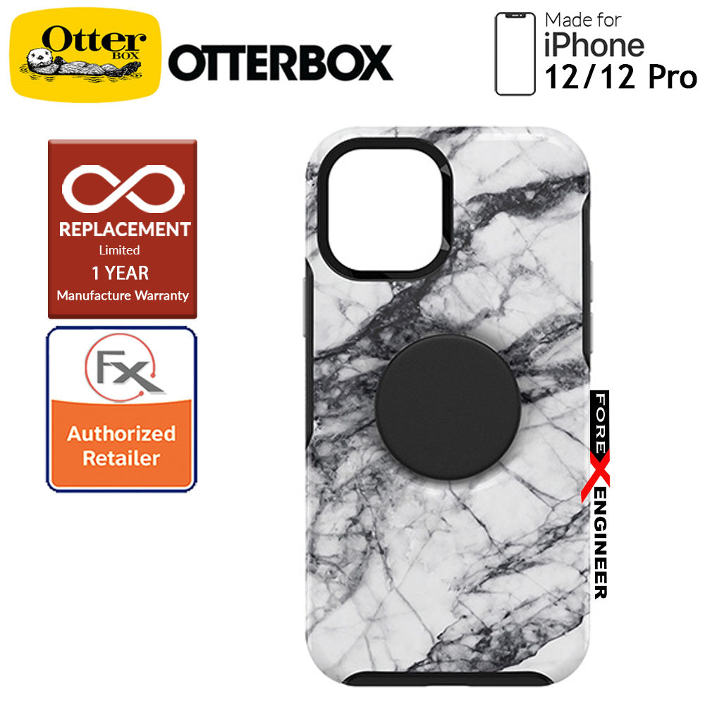 OTTER + POP Symmetry for iPhone 12 - iPhone 12 Pro 5G 6.1" - White Marble (Barcode : 840104216057 )