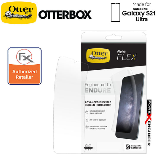 [RACKV2_CLEARANCE] OtterBox Alpha Flex Screen Protector for Samsung Galaxy S21 Ultra 5G - Impact Resistant - Clear (Barcode : 840104239704)