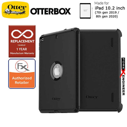 OtterBox DEFENDER for iPad 10.2 inch ( 7th - 8th - 9th Gen ) ( 2019 - 2021 ) - Black Color (Barcode : 660543503415 )