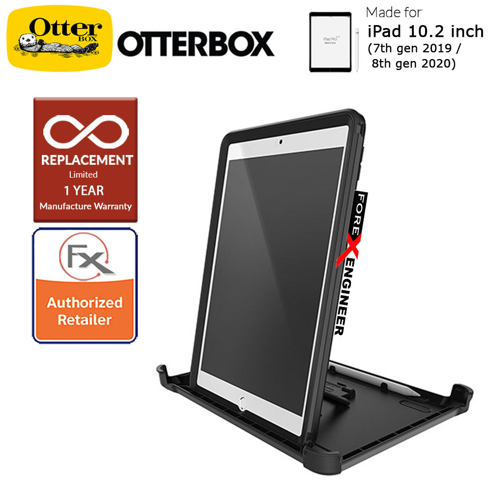 OtterBox DEFENDER for iPad 10.2 inch ( 7th - 8th - 9th Gen ) ( 2019 - 2021 ) - Black Color (Barcode : 660543503415 )