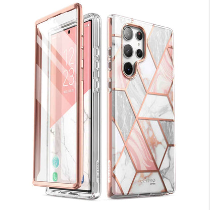 i-Blason Cosmo Case for Samsung Galaxy S23 Ultra With Build-in Screen Protector - Marble Pink