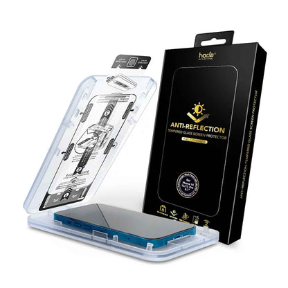 Hoda Anti-Reflection for iPhone 14 - 13 -13 Pro - with Dust Free Helper - Full Coverage Tempered Glass Screen Protector ( Barcode: 4711103546222 )