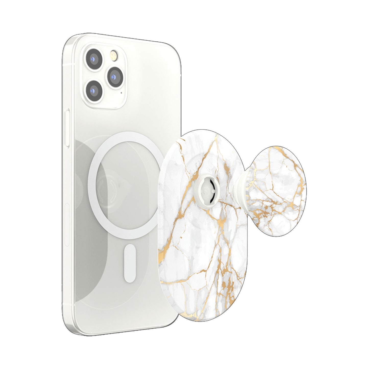 PopSockets Popgrip for Magsafe Magnetic phone grip and stand - Rose Gold Lutz Marble (Barcode : 840173715741 )