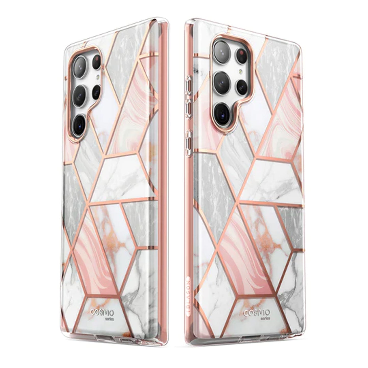 i-Blason Cosmo Case for Samsung Galaxy S23 Ultra With Build-in Screen Protector - Marble Pink