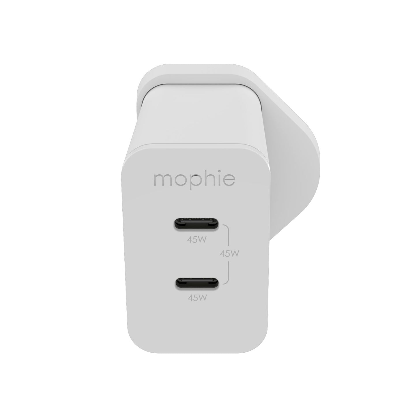 Mophie Speedport 45W GaN - USB C PD Dual Port - White (Barcode: 840056158221 )