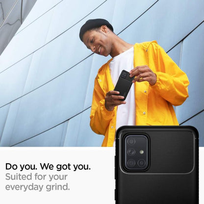 Spigen Rugged Armor for Samsung Galaxy A71 - Matte Black - Forexengineer -Malaysia- 8809685624271