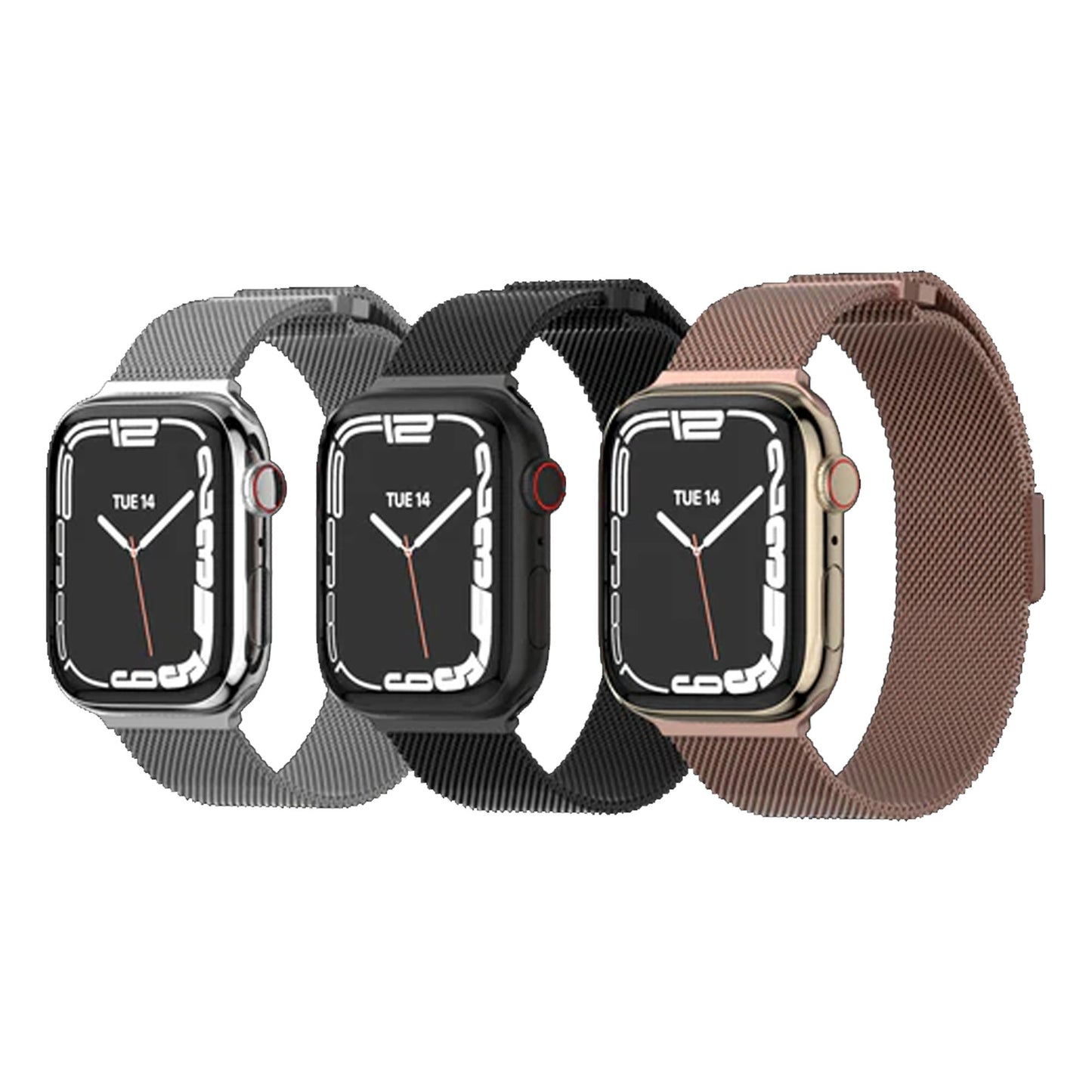 SwitchEasy Mesh Stainless Steel Loop for Apple Watch 41mm - 40mm - 38mm ( 8 - SE2 - 7 - SE - 6 - 5 - 4 - 3 - 2 ) - Rose Gold (Barcode : 4895241108327 )