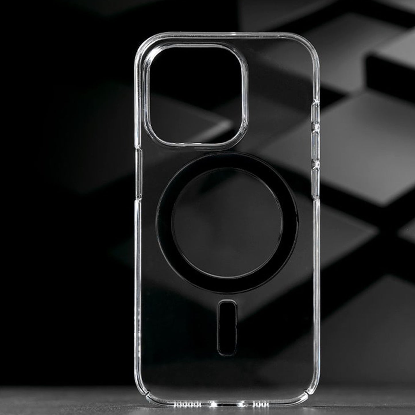 Caudabe Lucid Clear for iPhone 14 Pro Max - Magsafe Compatible - Crystal - Charcoal