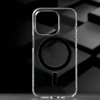 Caudabe Lucid Clear for iPhone 14 Pro Max - Magsafe Compatible - Crystal - Charcoal
