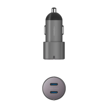 ENERGEA AluDrive D60 Car Charger 66W Max ( 30W PD ) Duo USB-C Port ( Barcode: 6957879424755 ) - Forexengineer -Malaysia- 6957879424755