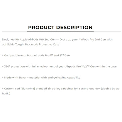 Skinarma Saido Case for Airpods Pro 2 ( 2nd Gen ) - Purple (Barcode : 8886461243246 )
