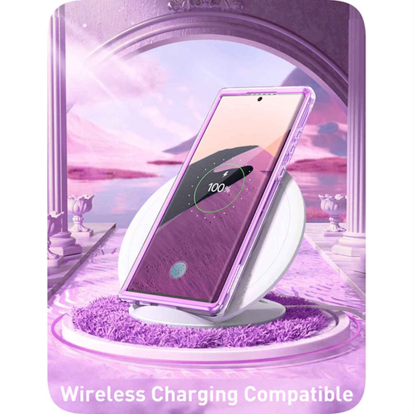 [ONLINE EXCLUSIVE] i-Blason Cosmo Case for Samsung Galaxy S23 Ultra With Build-in Screen Protector - Marble Purple (Barcode : 843439121478 )