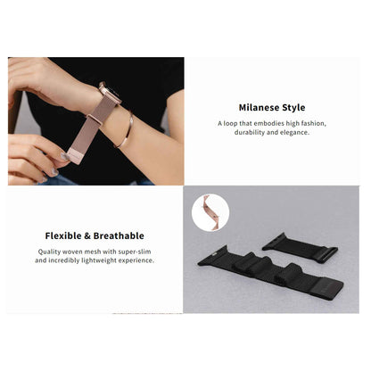 SwitchEasy Mesh Stainless Steel Loop for Apple Watch ALL Ultra & 42/44/45/49MM - Black (Barcode : 4895241108297 )