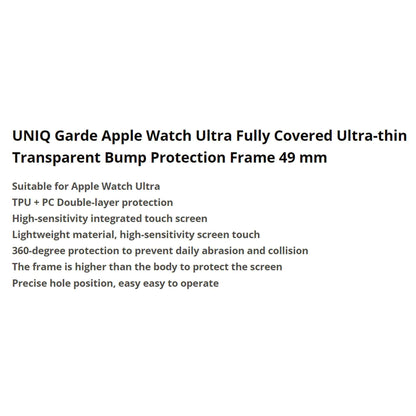 UNIQ Garde Case for Apple Watch Ultra 49mm with build in screen protection - Smoked (Tinted Grey)