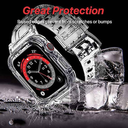 ITSKINS Spectrum Clear Combo ( Strap + Case ) for Apple Watch ( 41mm - 40mm ) Series 8 - SE2 - 7 - 6 - SE - 5 - 4 - Smoke (Barcode: 4894465269302 )