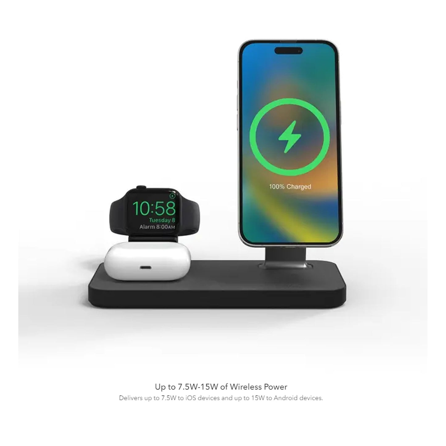 Mophie Snap+ 3 in 1 Wireless Charging Stand - MagSafe compatible - Forexengineer -Malaysia- 840056162983
