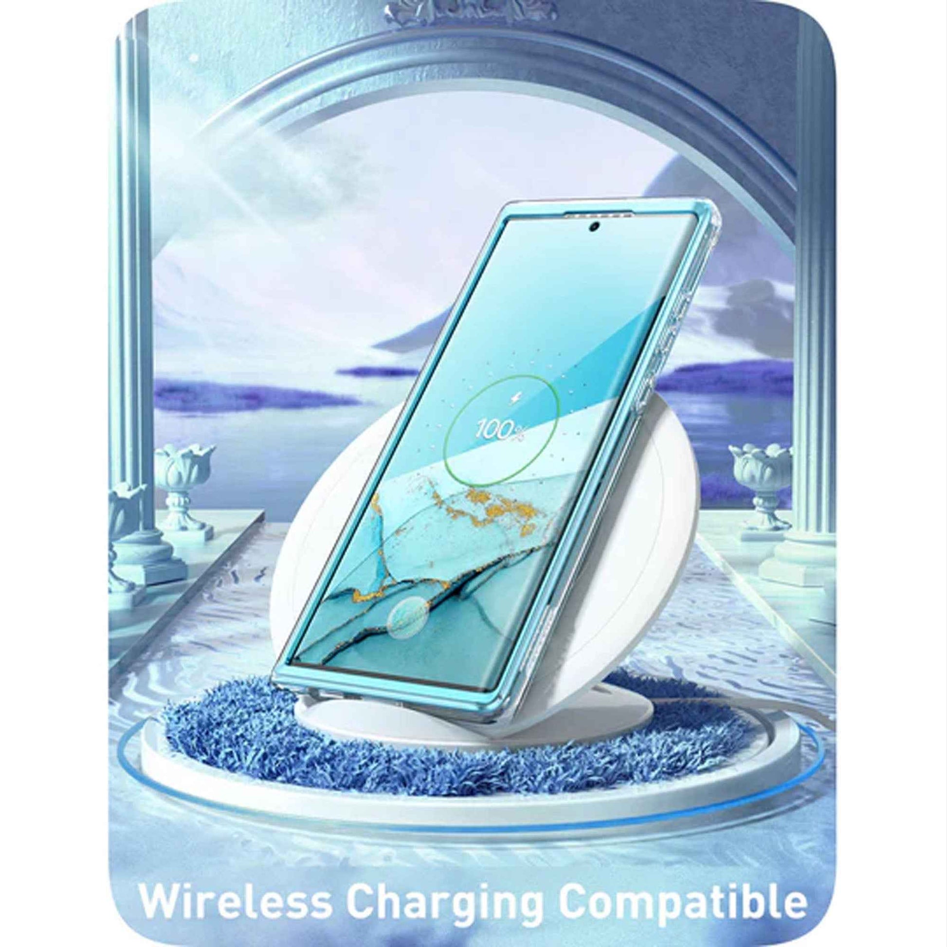 i-Blason Cosmo Case for Samsung Galaxy S23 Ultra With Build-in Screen Protector - Ocean Blue