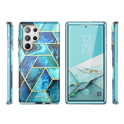 i-Blason Cosmo Case for Samsung Galaxy S23 Ultra With Build-in Screen Protector - Ocean Blue