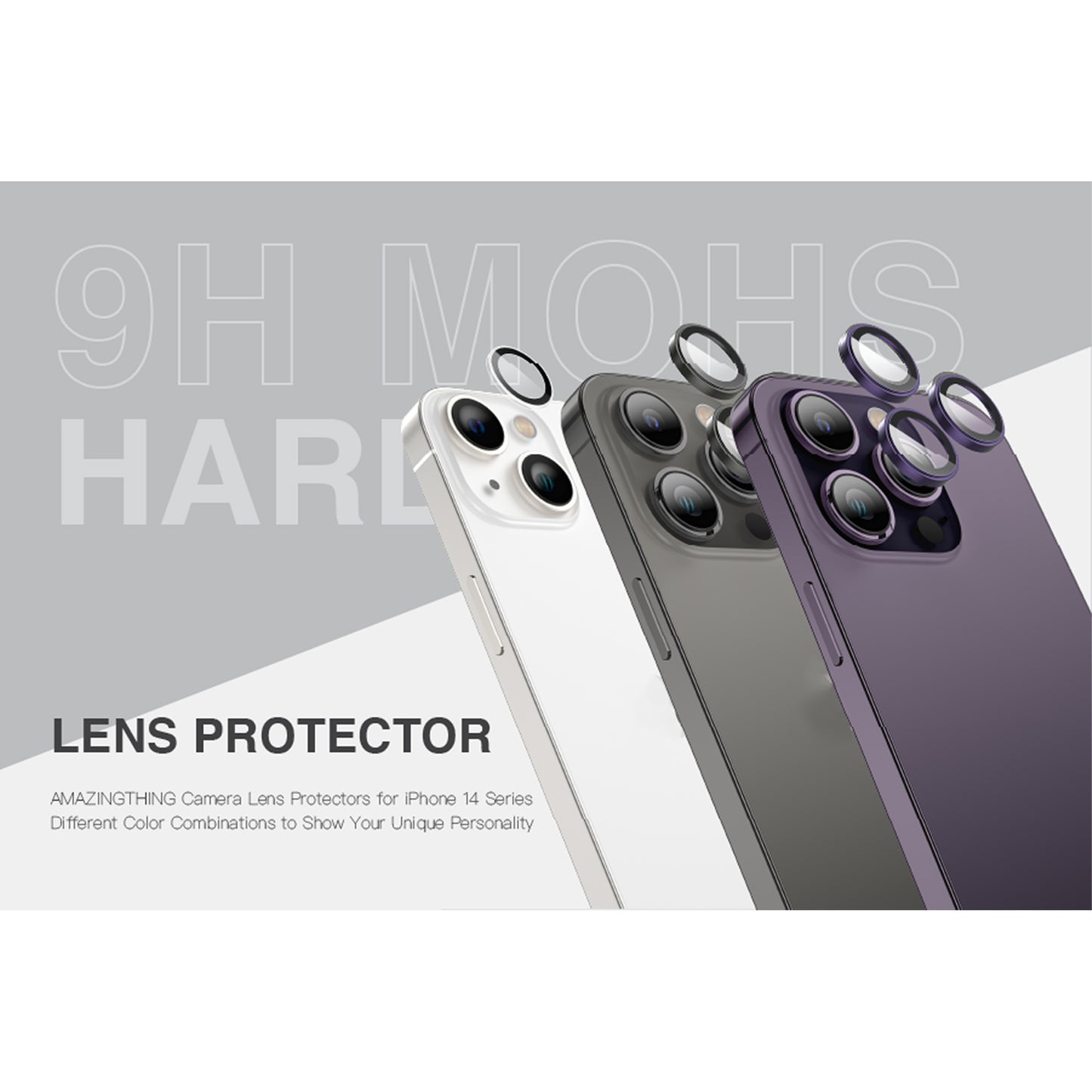 Amazingthing Lens Protector for iPhone 14 Pro - 14 Pro Max - Gray (Barcode: 4892878076074 )